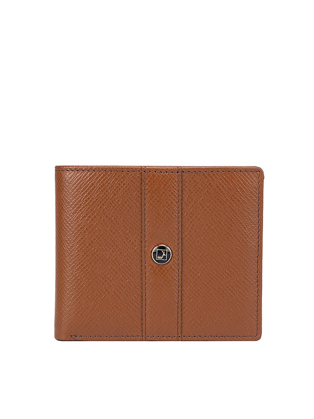 

Da Milano Men Textured Leather Two Fold Wallet, Brown