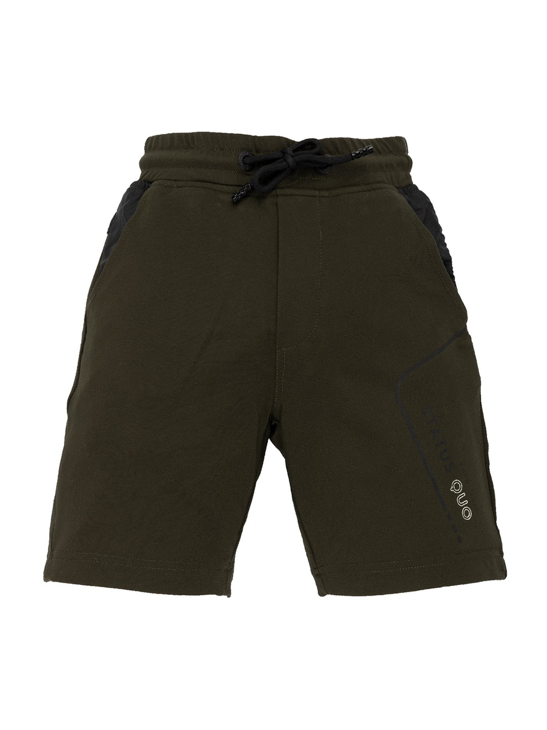 

Status Quo Boys Mid-Rise Regular Fit Shorts, Olive