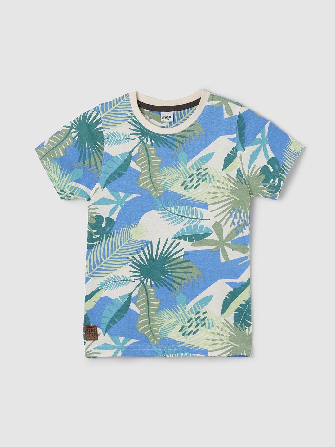 

max Boys Graphic Printed Pure Cotton T-shirt, Blue