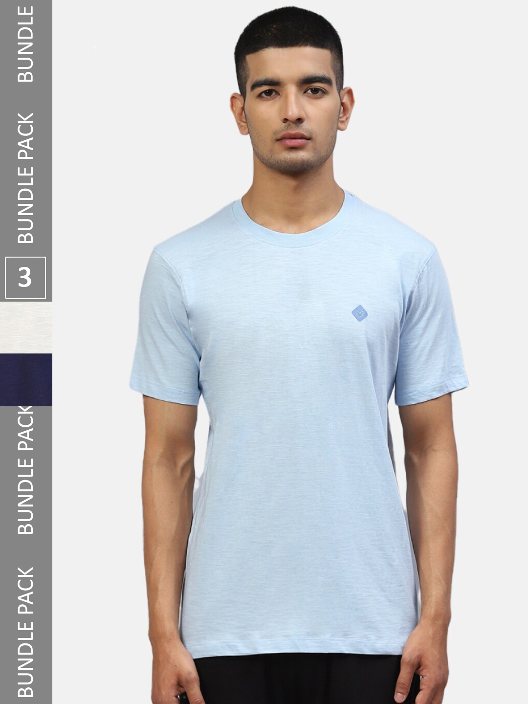 

Almo Wear Men Pack Of 5 Cotton Lounge Tshirts, White