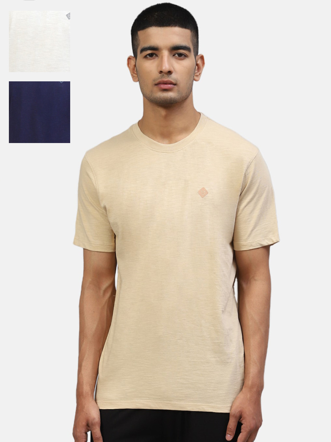 

Almo Wear Men Pack Of 3 Cotton Lounge Tshirts, White