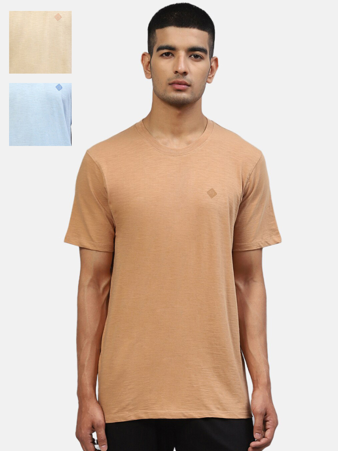 

Almo Wear Men Pack Of 3 Cotton Lounge Tshirts, Blue