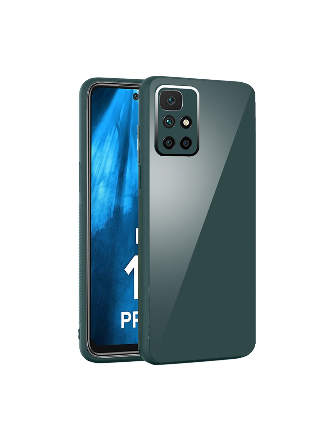 

Karwan Shock Proof REDMI 10 Prime Phone Back Cover, Green