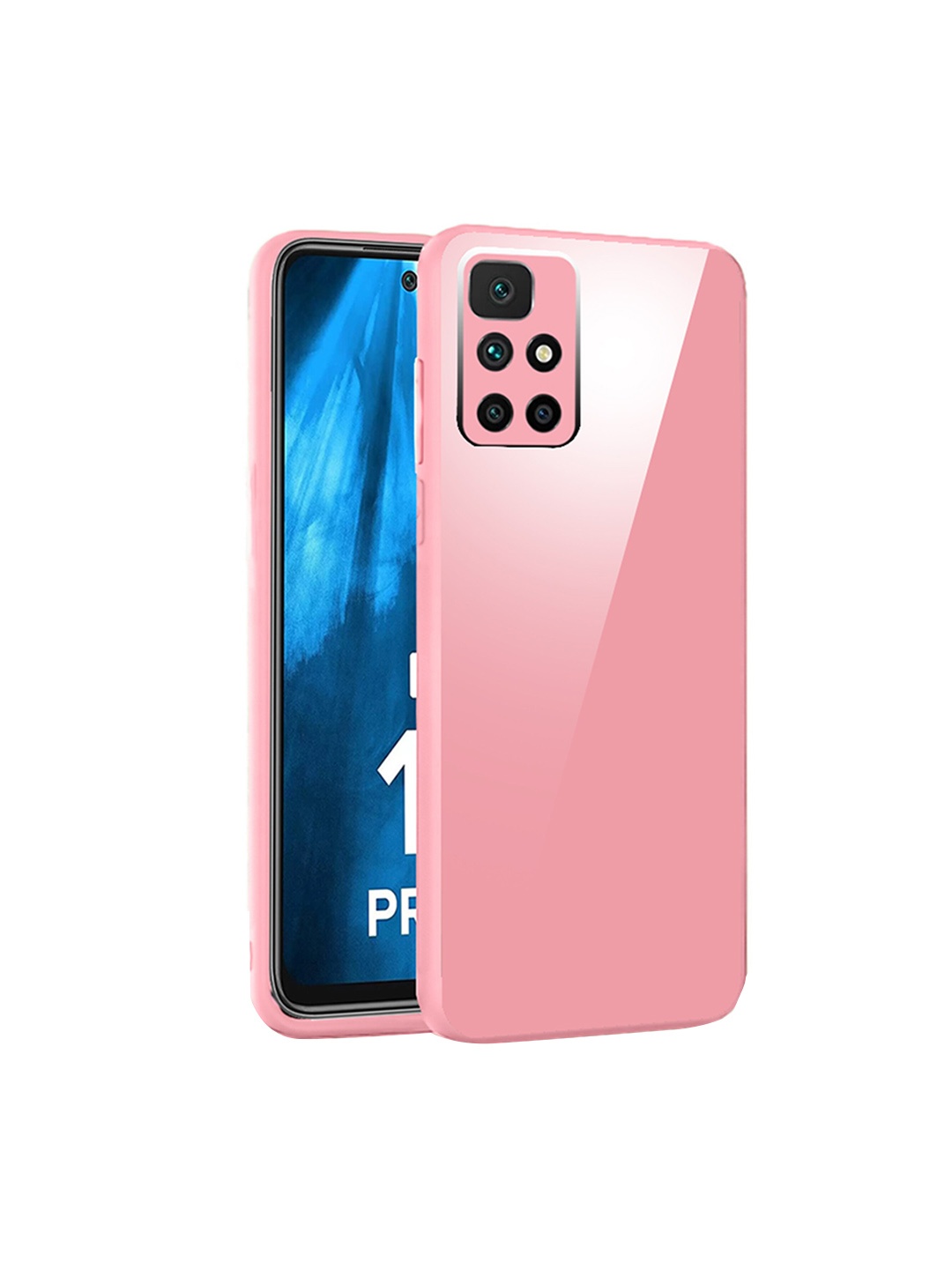 

Karwan REDMI 10 Prime Shock-Proof Mobile Back Case Cover, Pink