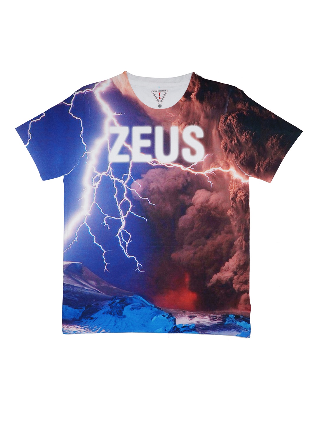 

Wear Your Mind Boys Blue & White Printed Round Neck T-shirt