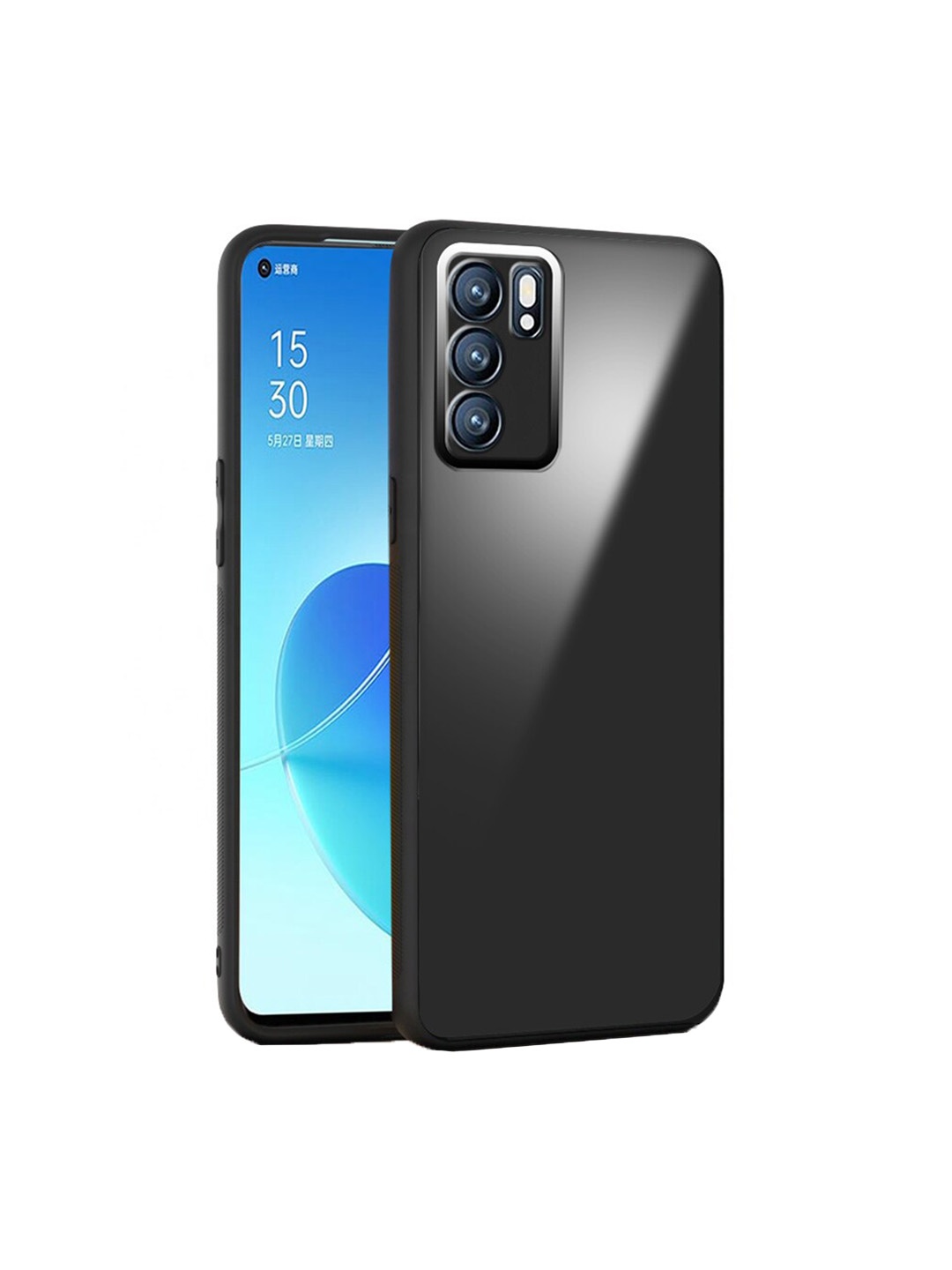

Karwan Oppo Reno6 5G Mobile Back Cover, Black