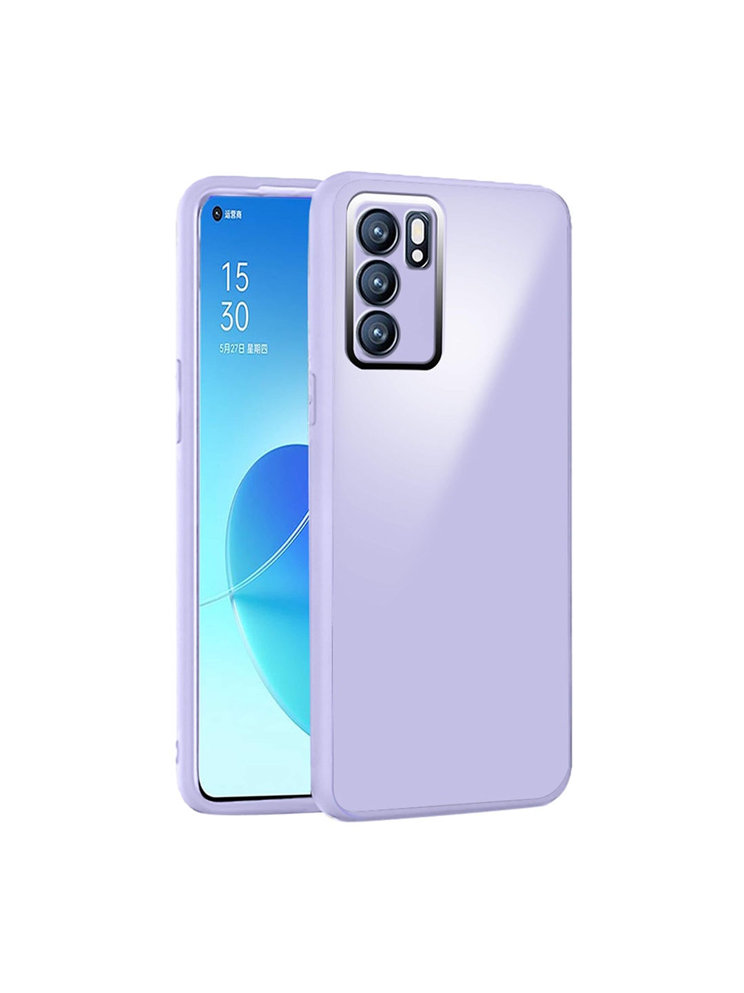 

Karwan Shock Proof OPPO Reno6 5G Phone Back Cover, Purple