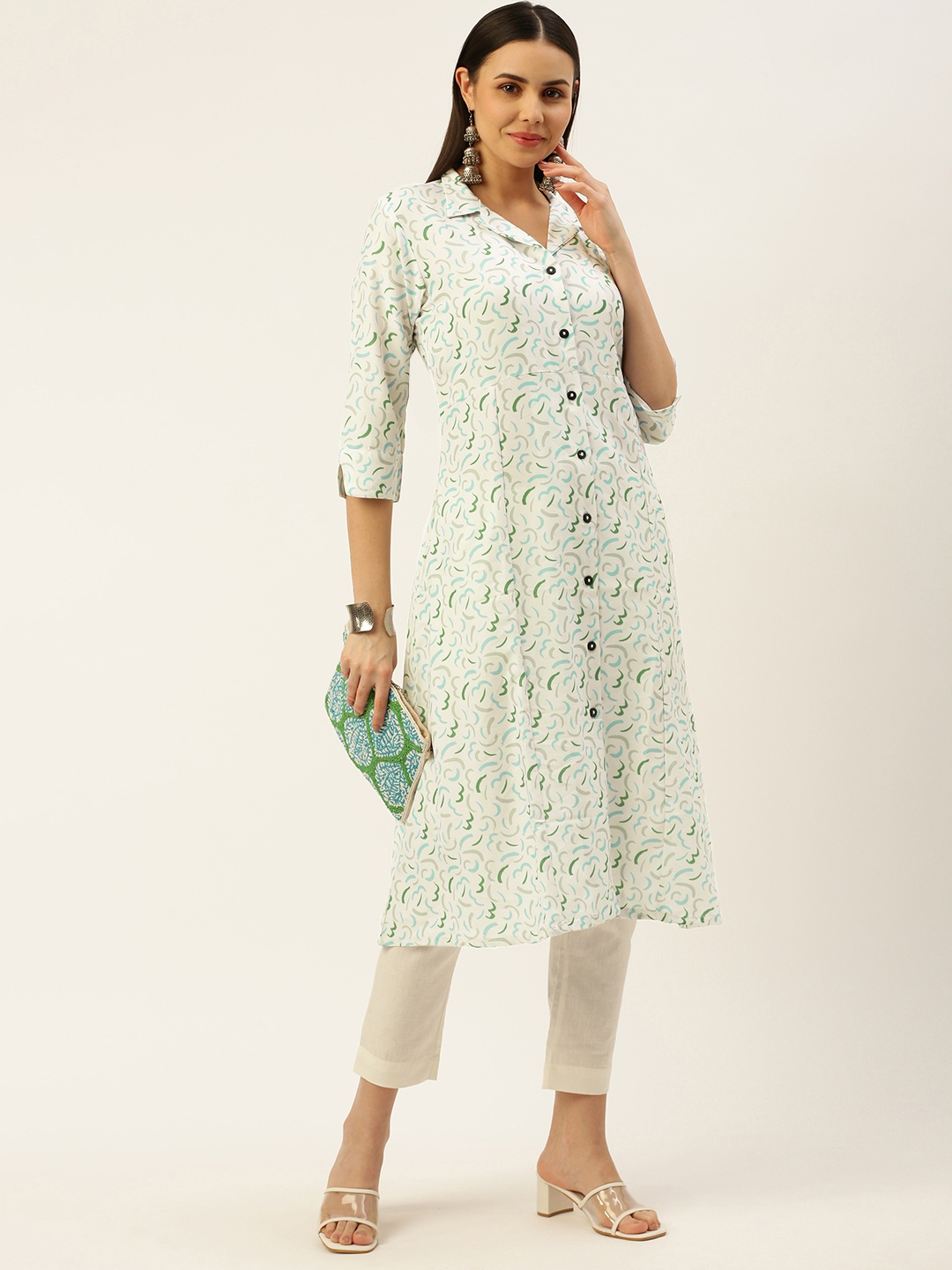 

RACHNA Women Green Floral Printed Floral Kurta