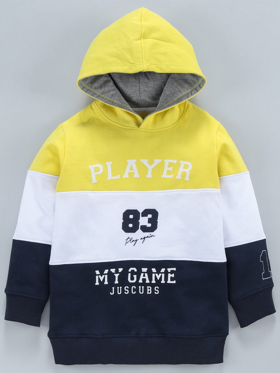 

JusCubs Boys Colourblocked Cotton Sweatshirt, Yellow