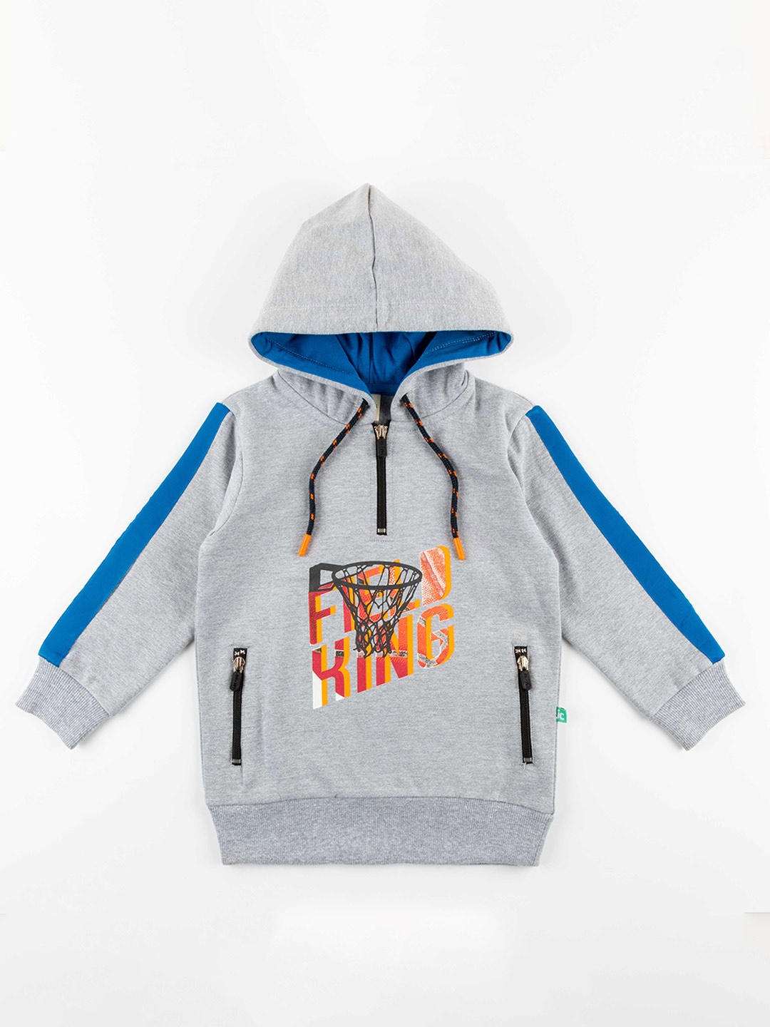 

JusCubs Boys Graphic Printed Hooded Pullover Sweatshirt, Grey