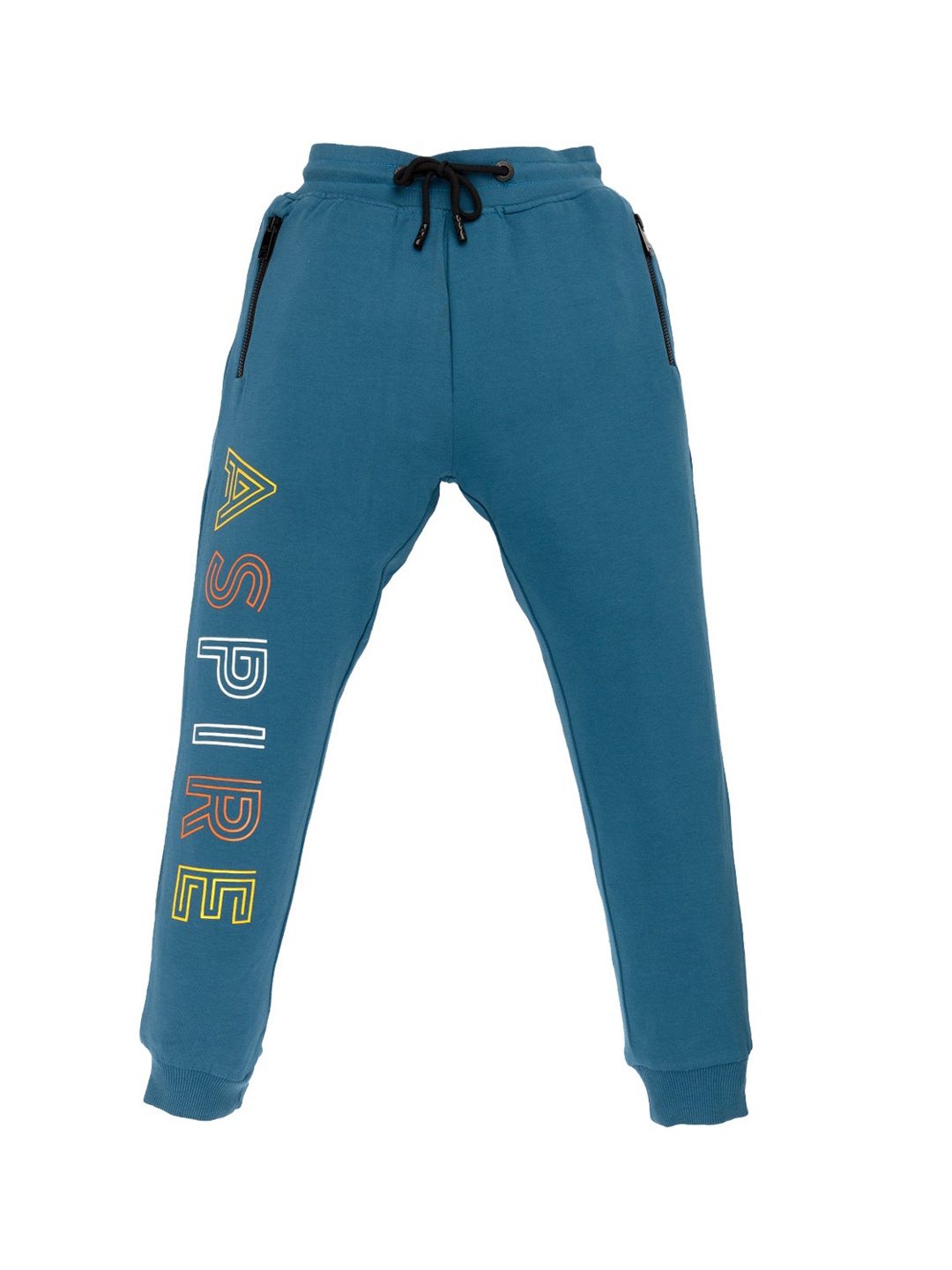 

Status Quo Boys Typography Printed Mid Rise Joggers, Teal