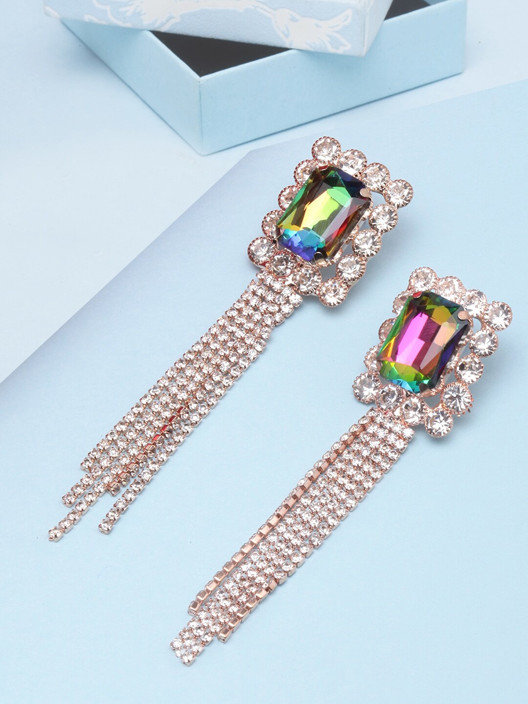 

Anouk Gold-Plated Contemporary Drop Earrings, Blue