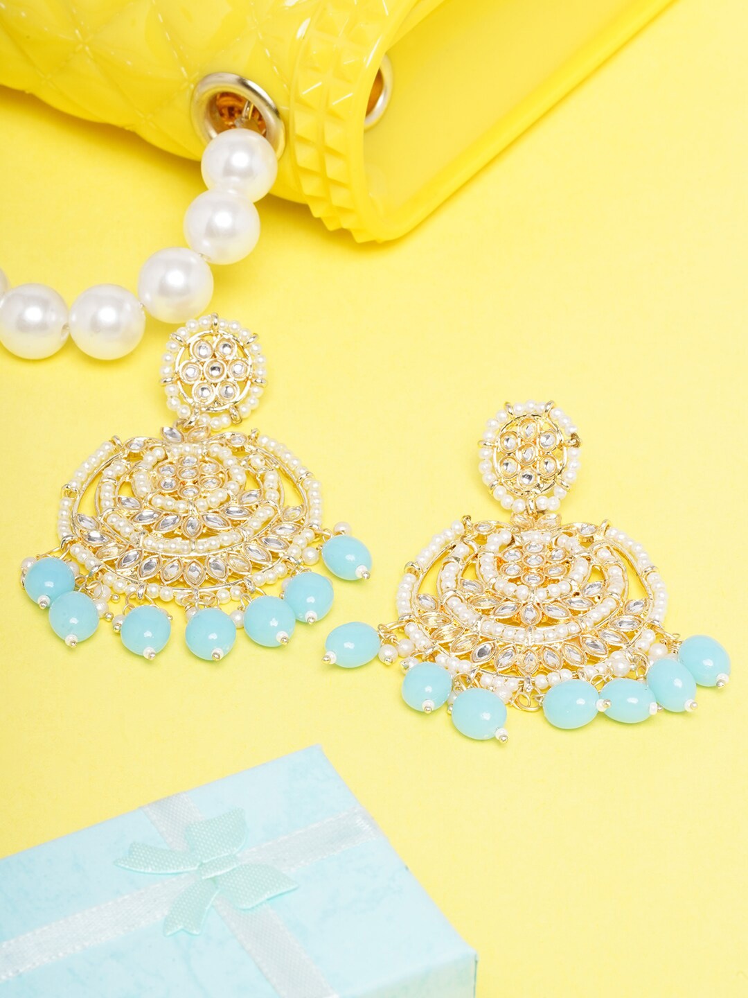 

Anouk Gold-Plated Contemporary Drop Earrings, Blue