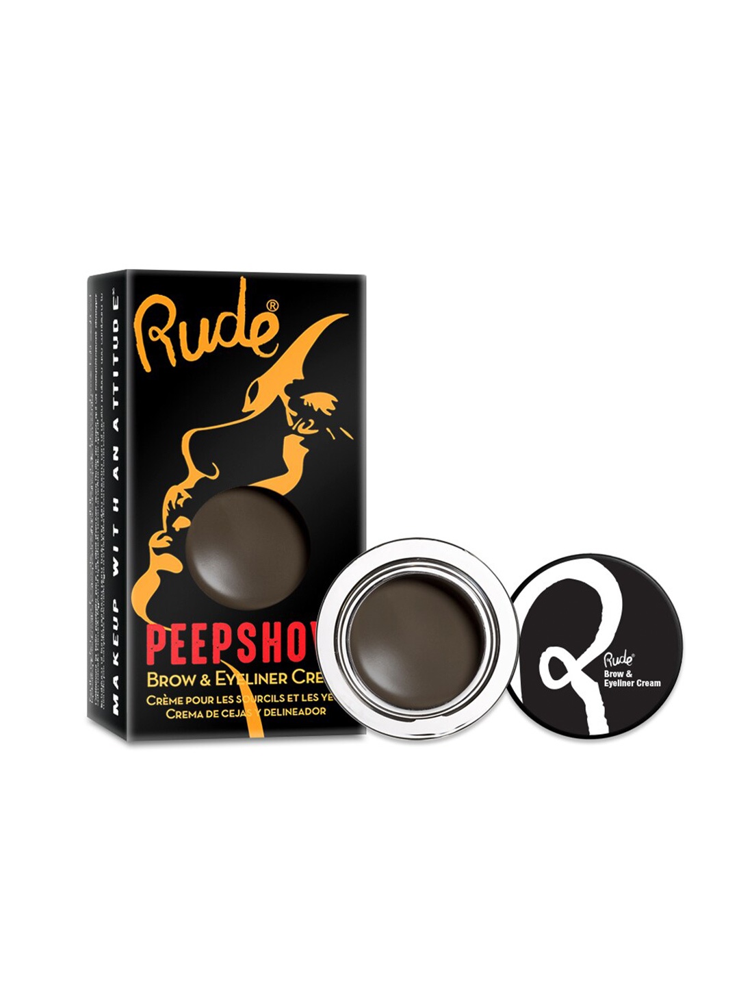 

Rude Cosmetics Peep Show Brow & Eyeliner Cream 6g - First Time, Brown