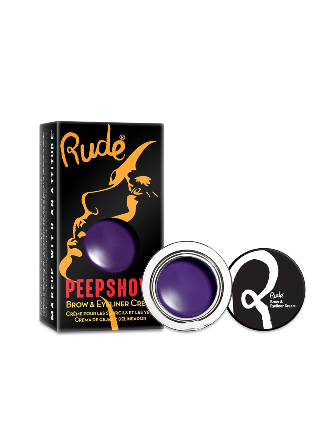 

Rude Cosmetics Cruelty-Free Peep Show Brow & Eyeliner Cream 3 g - Dirty Secret, Purple