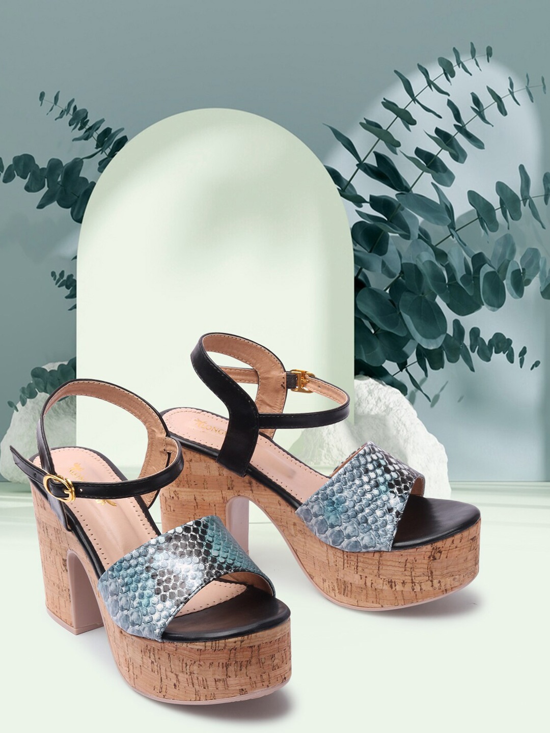 

Longwalk Open Toe Platform Heels, Black