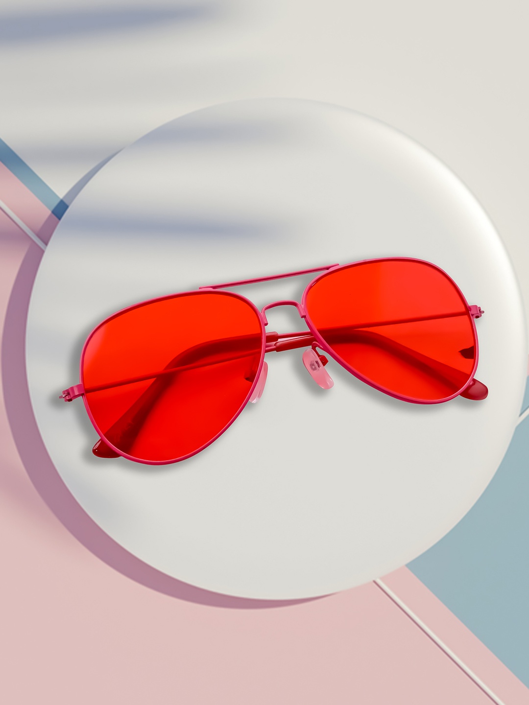 

Spiky Kids Aviator Sunglasses with UV Protected Lens K123, Red