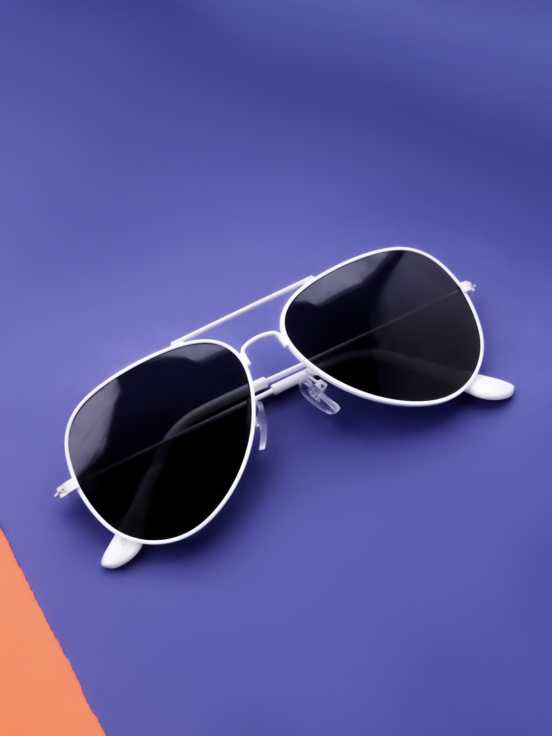

Spiky Kids Aviator Sunglasses with UV Protected Lens-K123_Wht_Gry, White