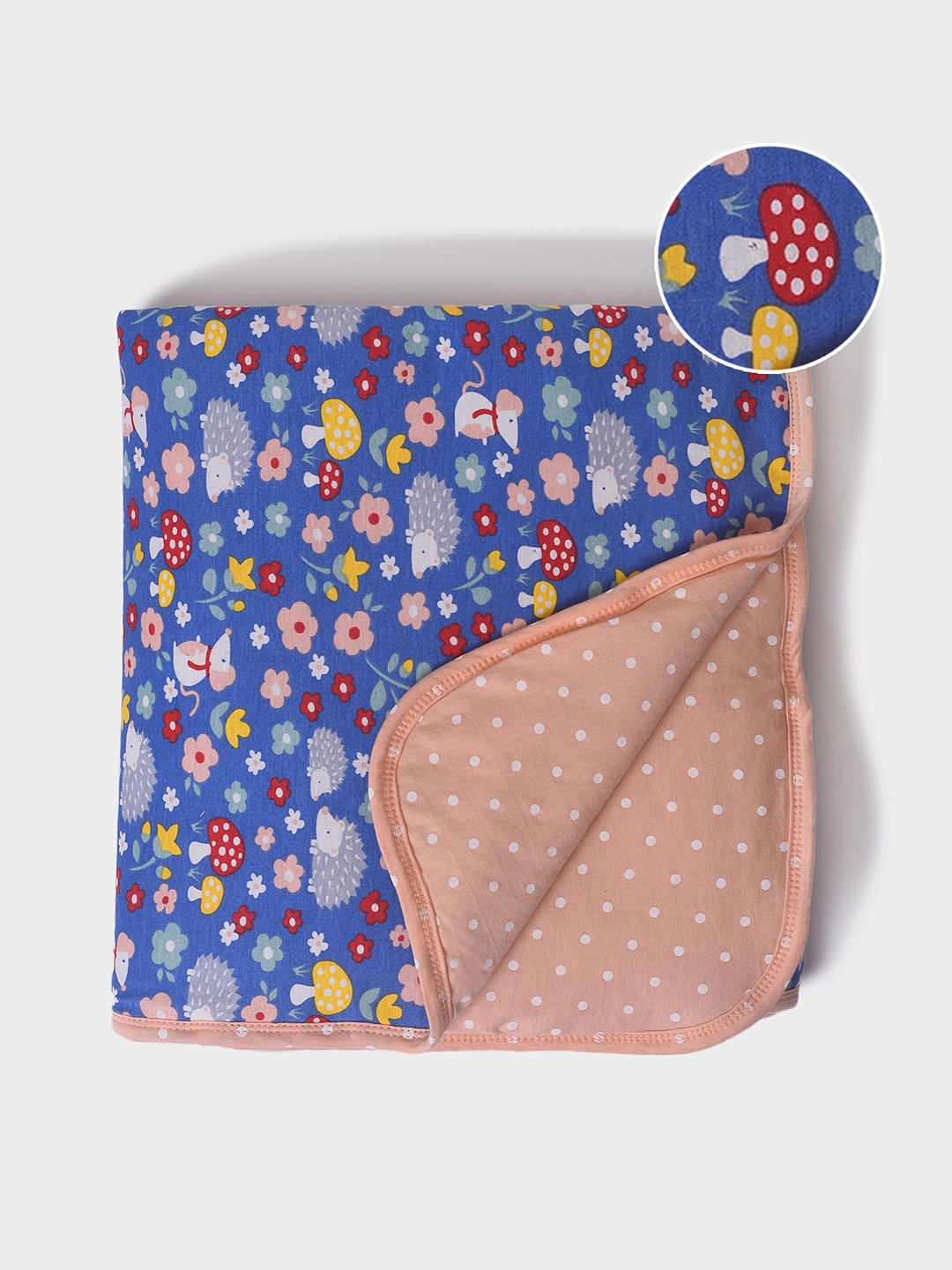 

MiArcus Blue Floral Summer 500 GSM Single Bed Blanket - Cuddle's