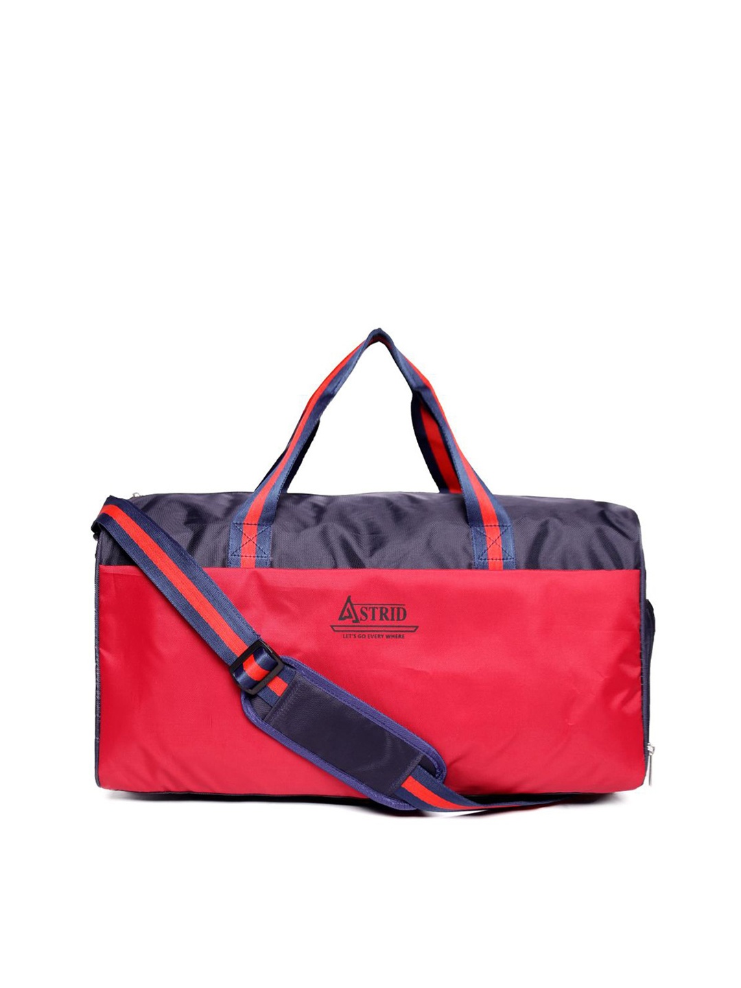 

ASTRID Men Colourblocked Sports Or Gym PU Duffel Bag, Red