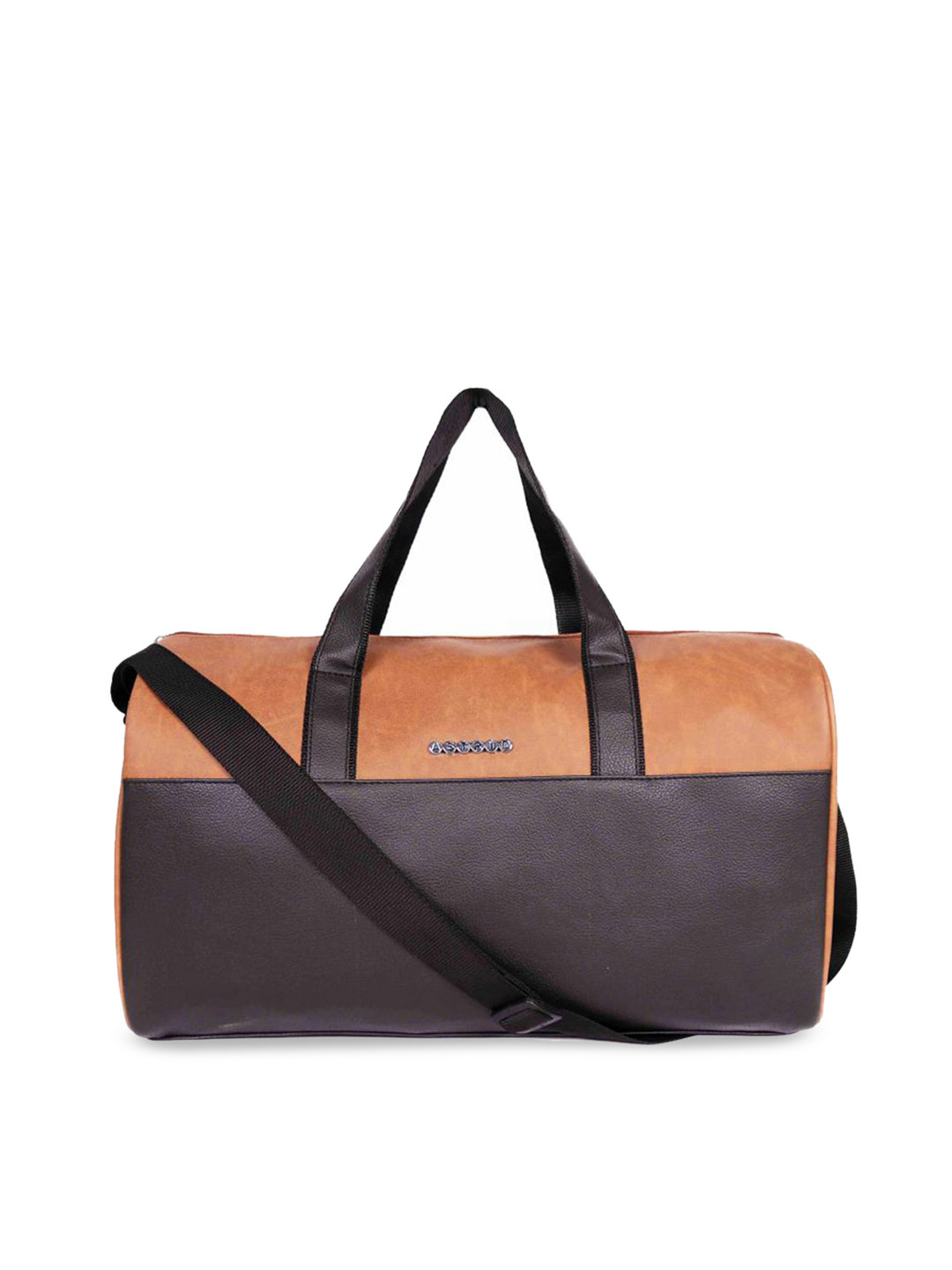 

ASTRID Men Colourblocked Lightweight PU Duffel Bag, Brown