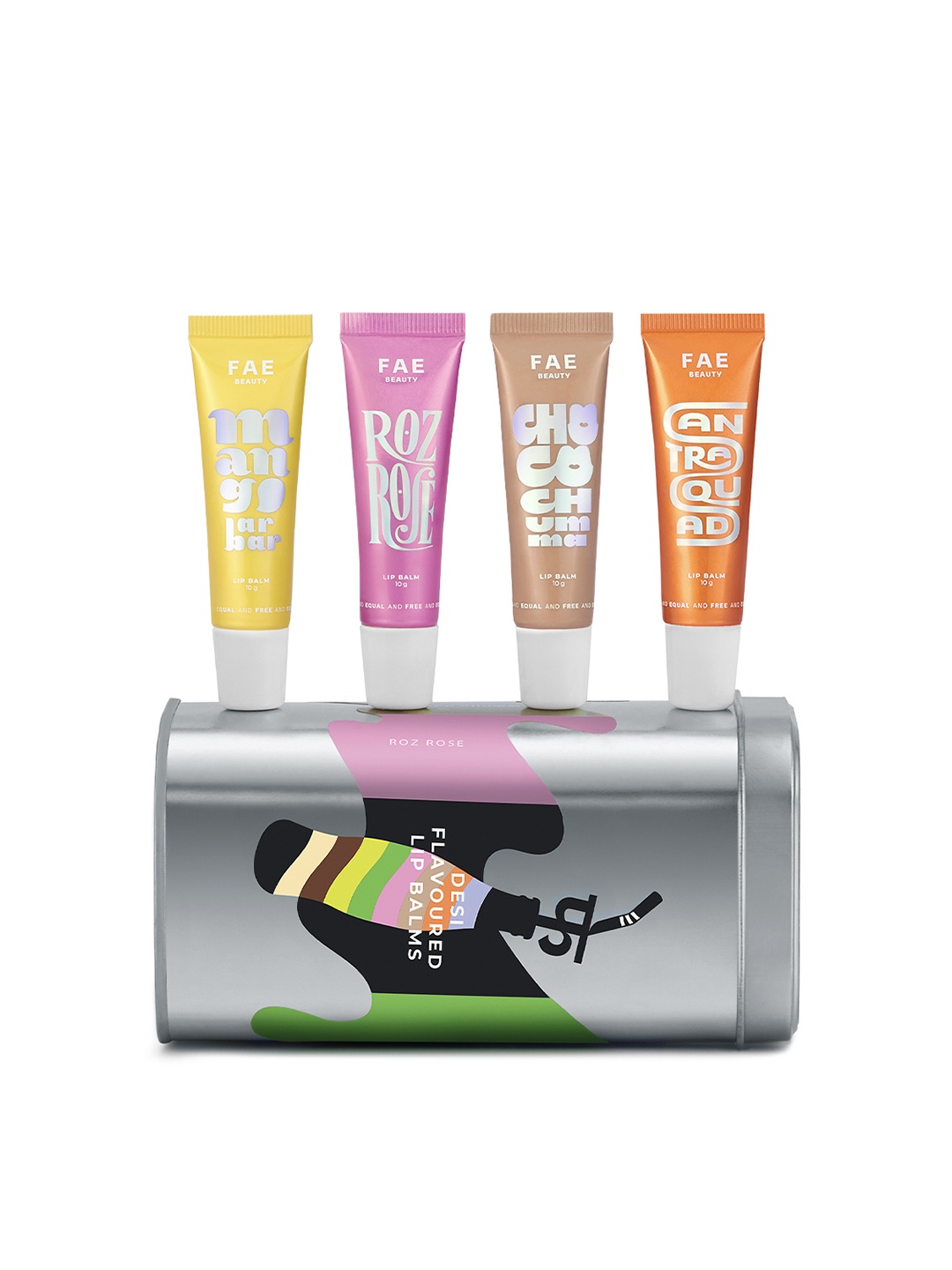 

FAE BEAUTY Set Of 4 Sheer Tinted Lip Balms 10 g Each, Pink