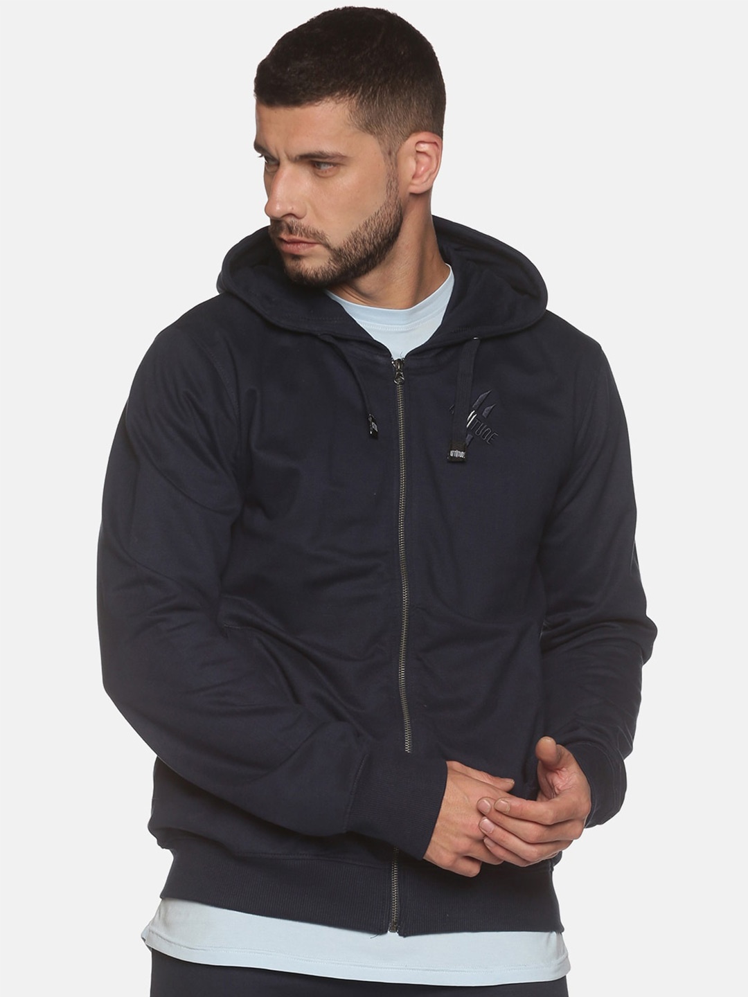 

ATTIITUDE Men Hooded Cotton Sweatshirt, Navy blue