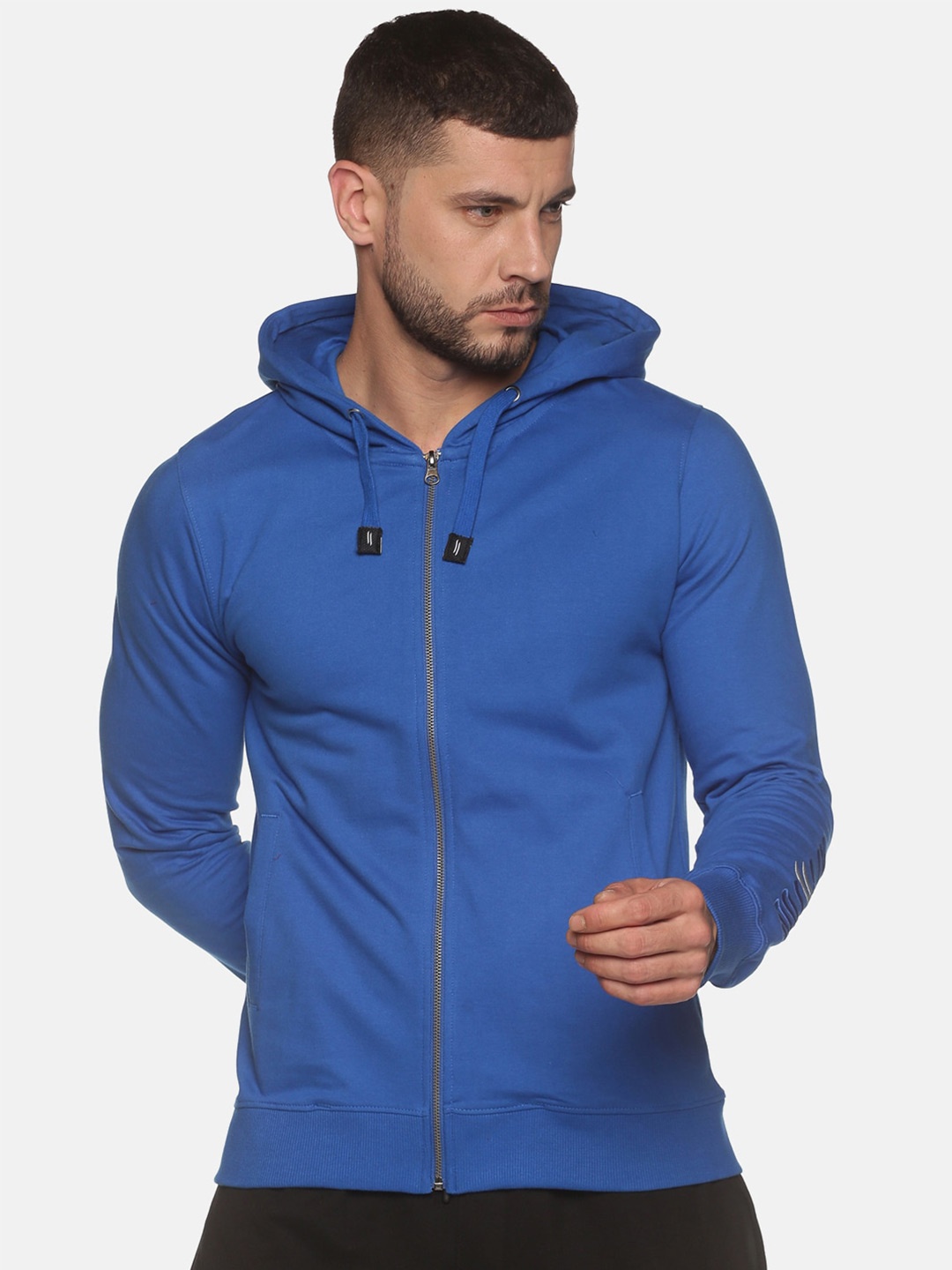 

ATTIITUDE Men Hooded Cotton Sweatshirt, Blue
