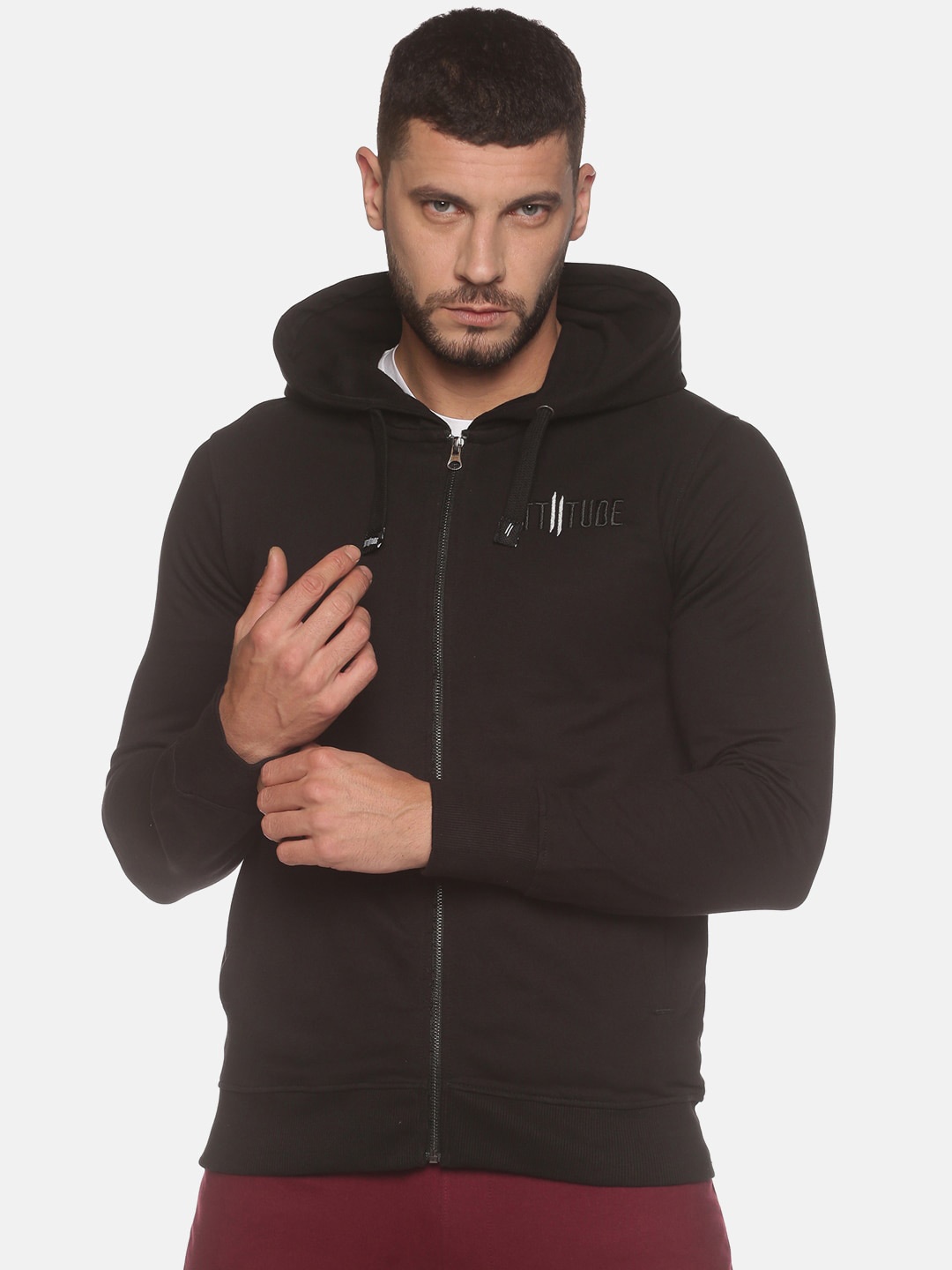 

ATTIITUDE Men Hooded Sweatshirt, Brown
