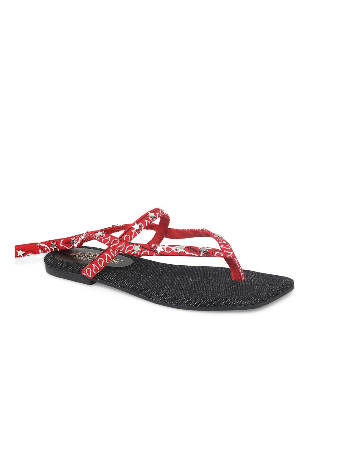 

Tao Paris WANDERLUST By Seema K Sajdeh Women Open Toe Flats With Tie Ups, Red