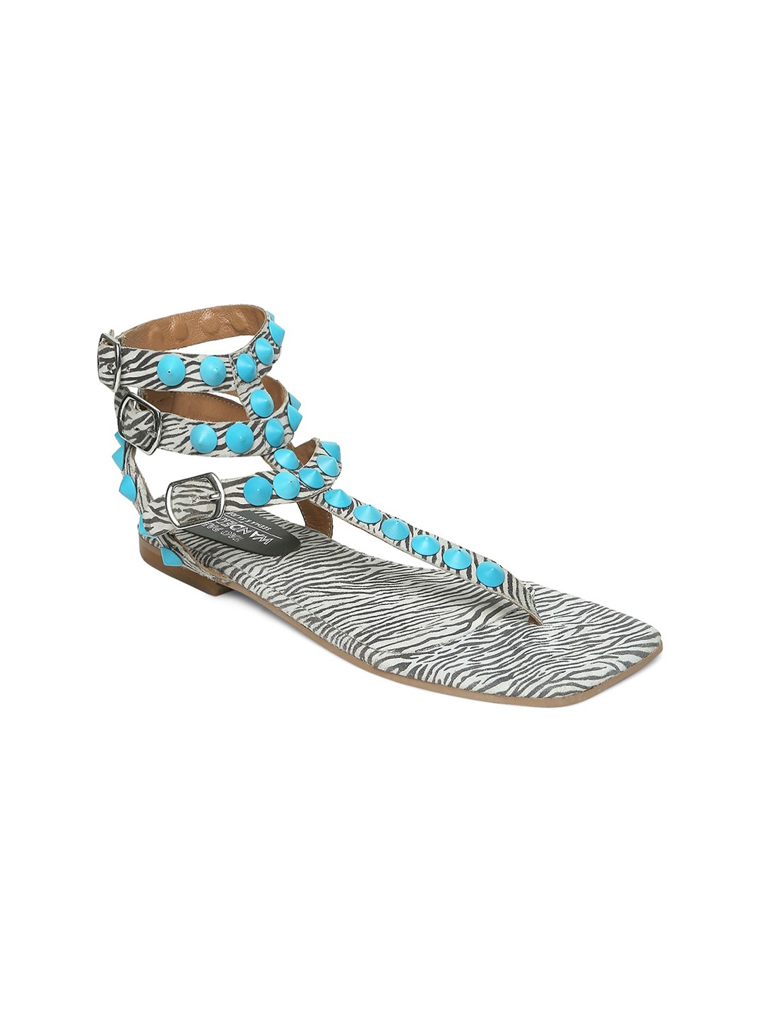 

Tao Paris WANDERLUST By Seema K Sajdeh Women Embellished Gladiators Flats, White