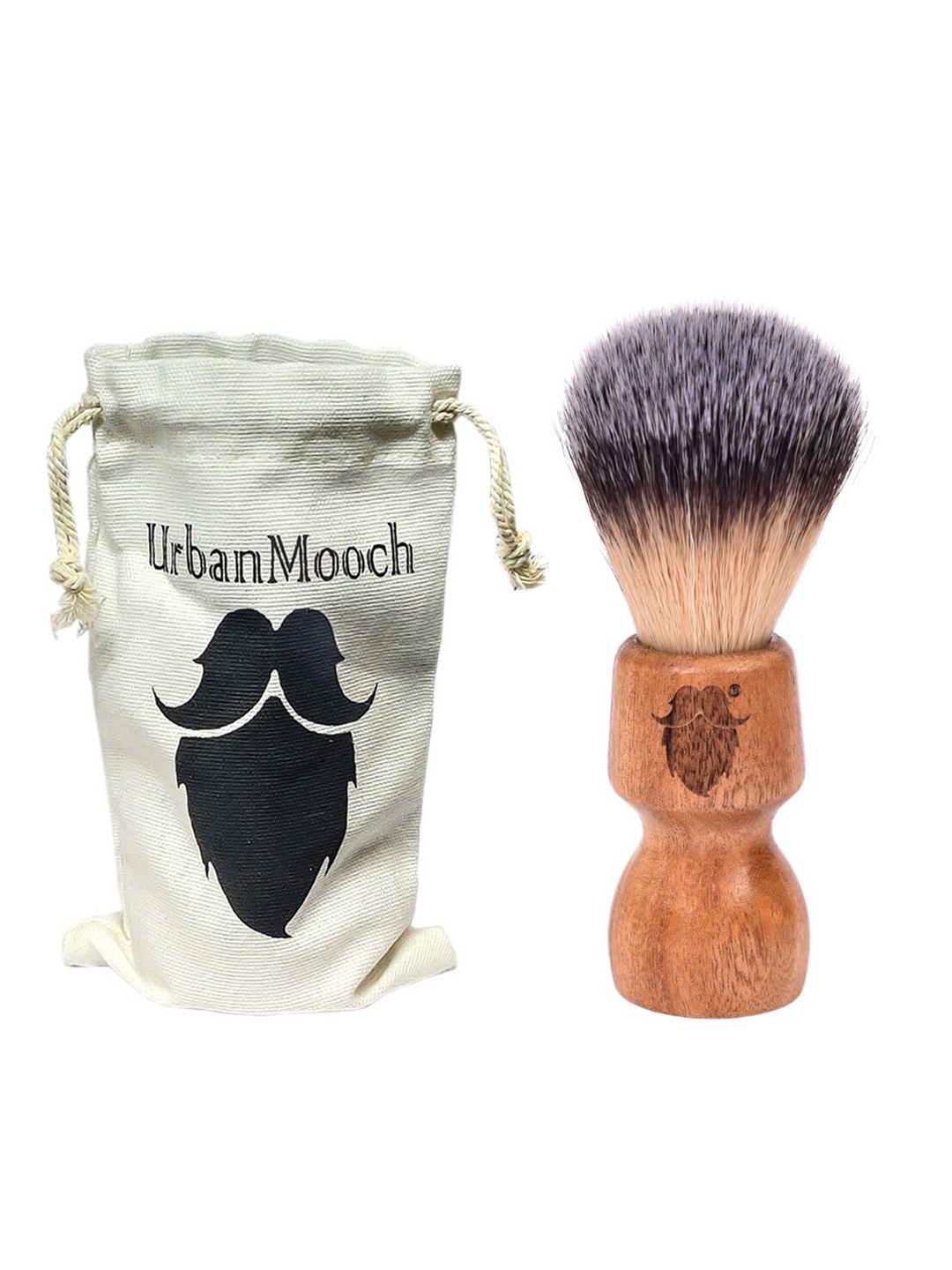 

UrbanMooch Men Spruce Shave Club Genuine Wood Shaving Brush, Beige