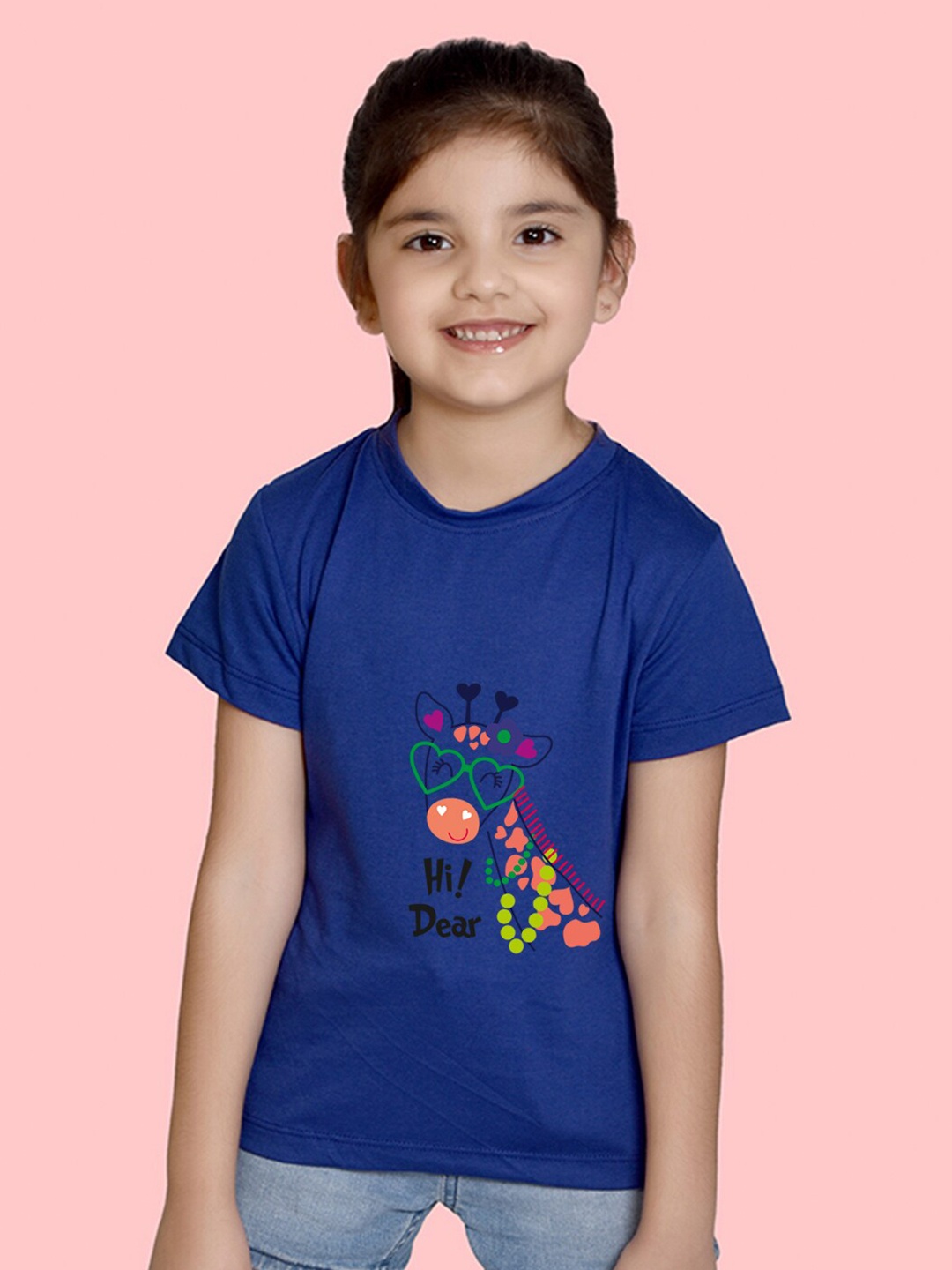 

NUSYL Girls Graphic Printed T-shirt, Blue