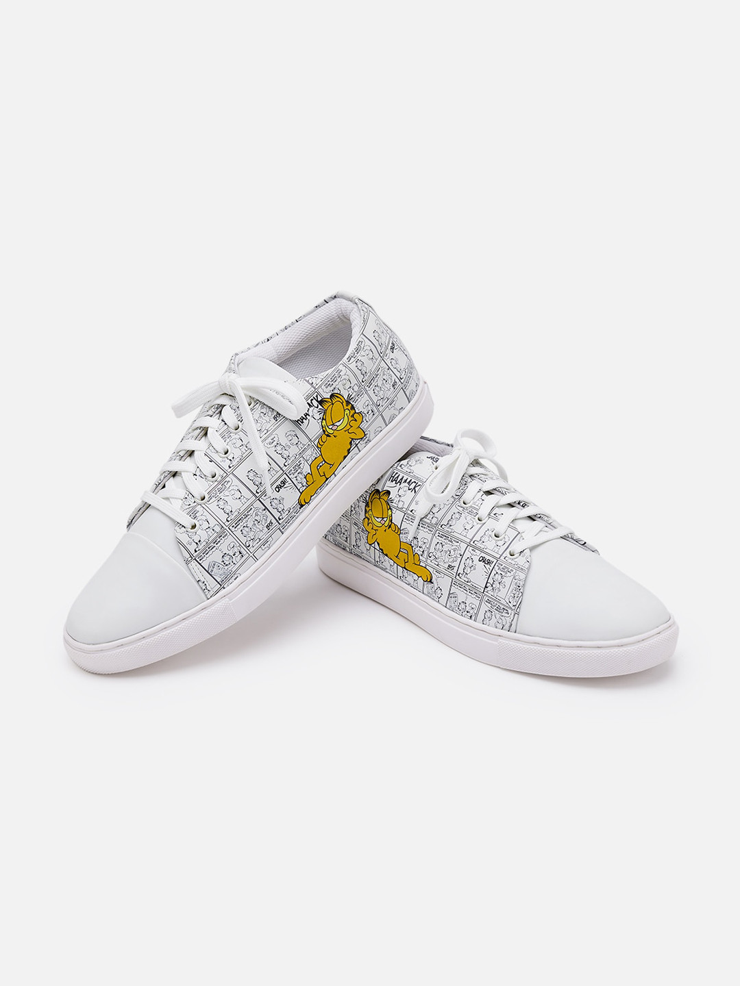 

The Souled Store Men Garfield Printed Sneakers, White