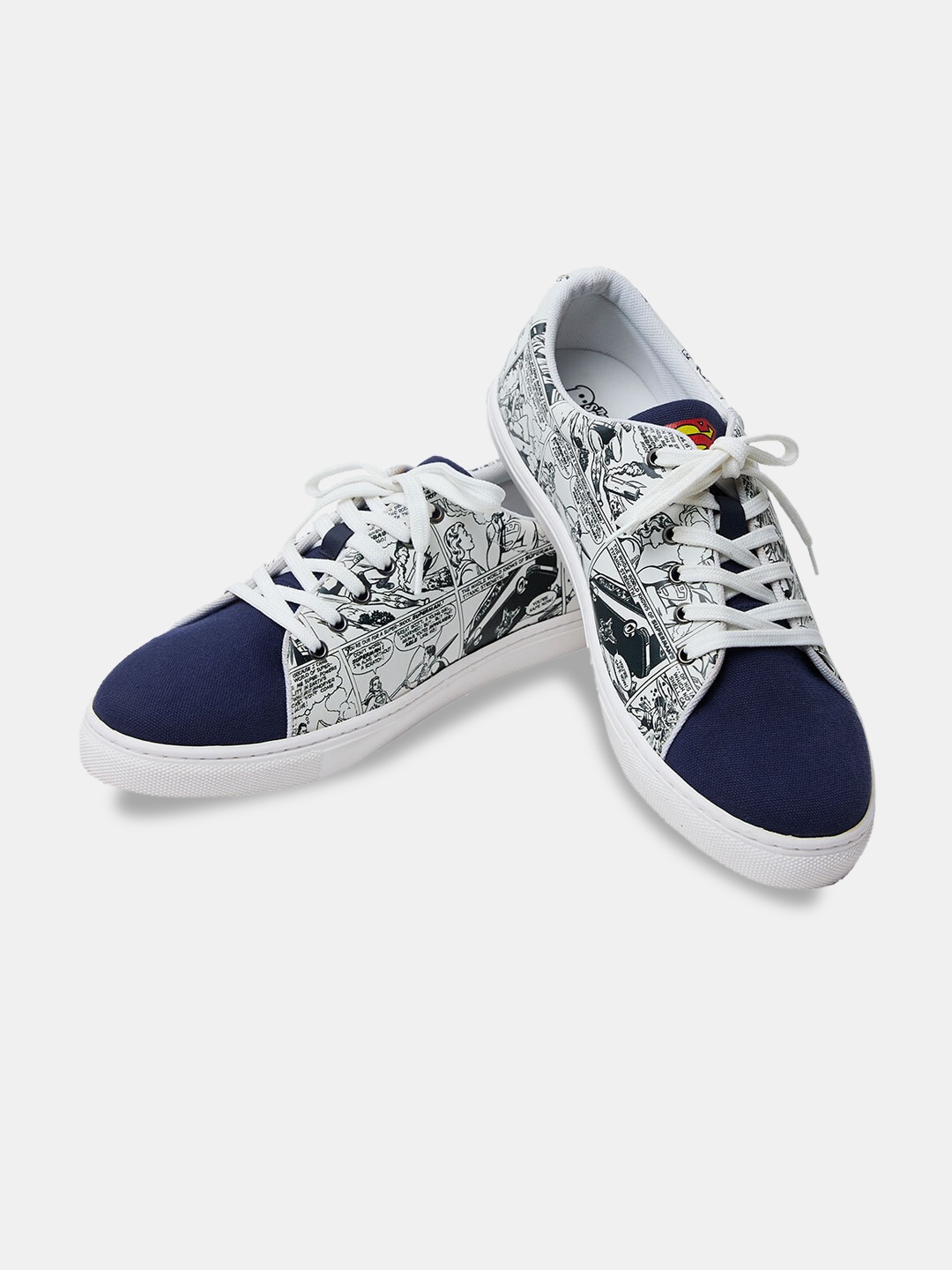 

The Souled Store Men Superman Printed Sneakers, Off white