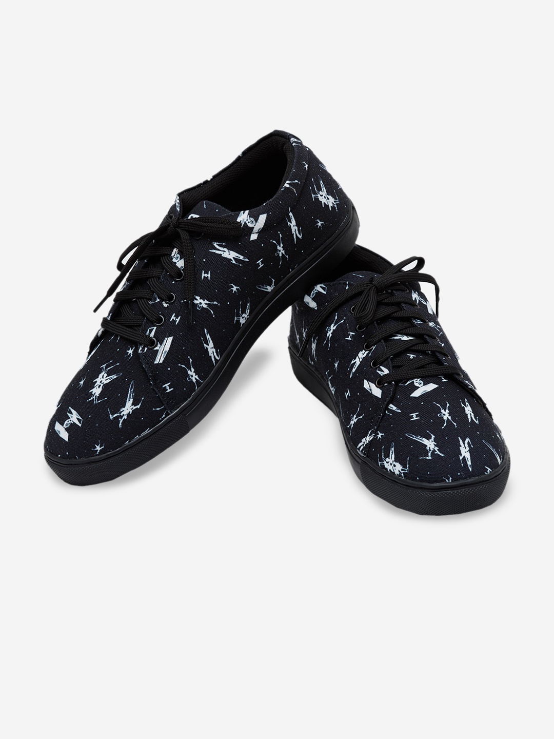 

The Souled Store Men Printed Sneakers, Black