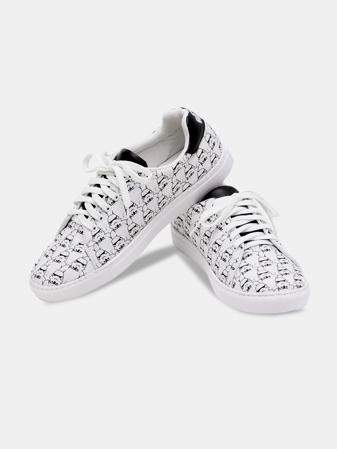 

The Souled Store Men Printed Lace-Up Sneakers, White