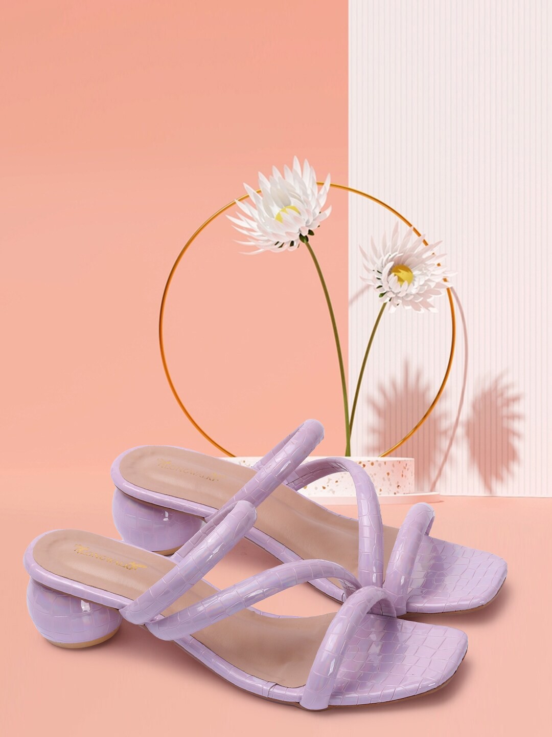 

Longwalk Open Toe Block Heels, Purple