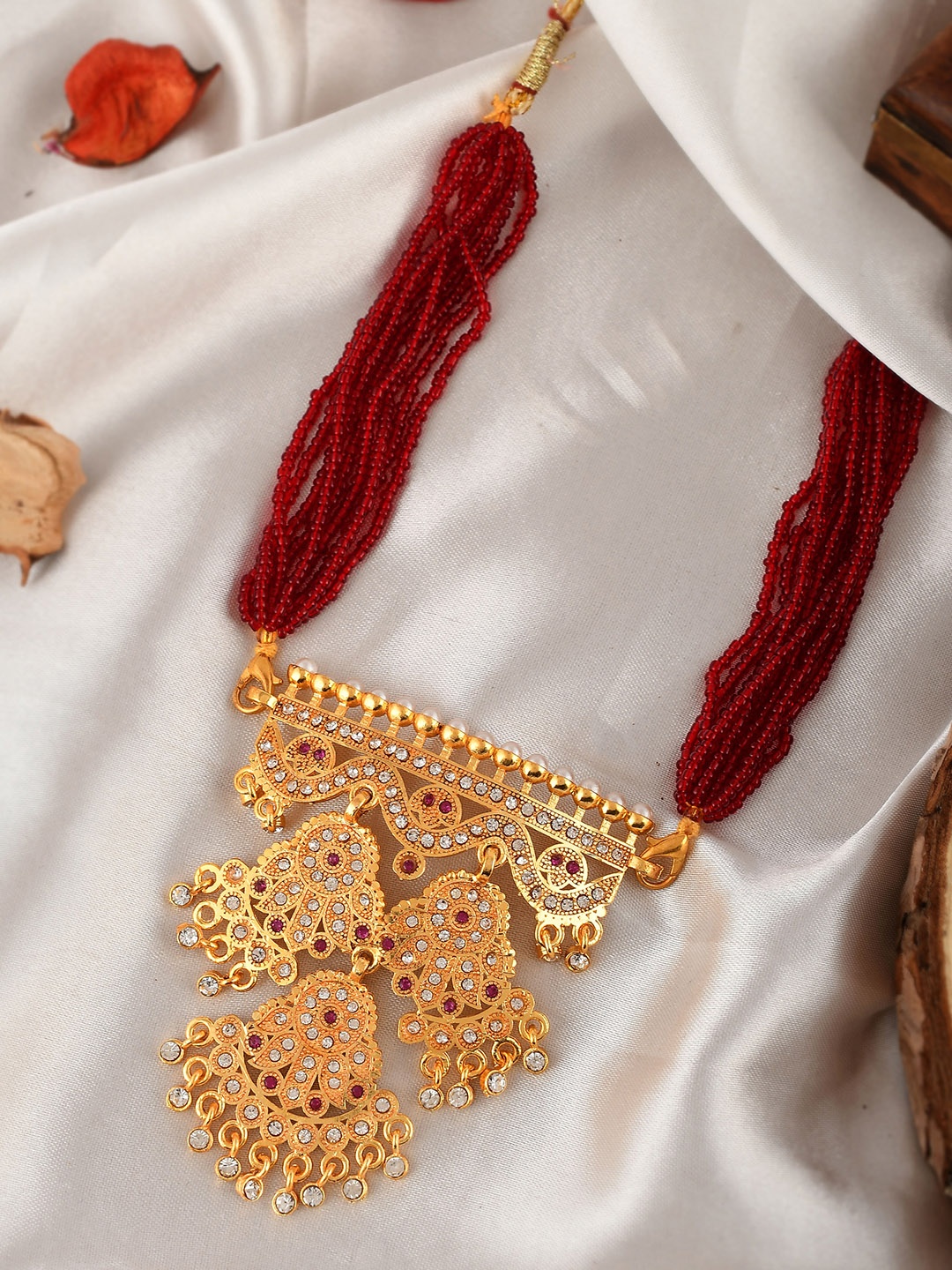 

Silvermerc Designs Gold-Plated Rajasthani Layered Necklace