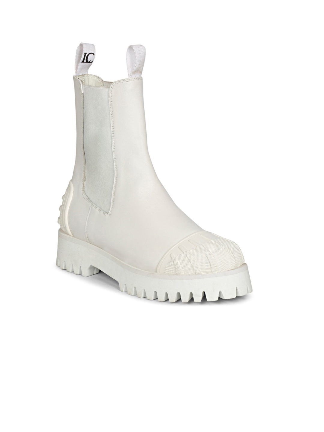 

Saint G Women Mid-Top Leather Chelsea Boots, White