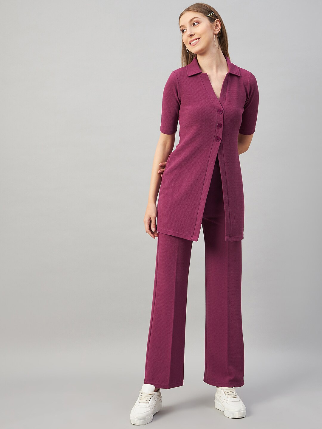 

Orchid Blues Women Shirt with Trousers, Mauve