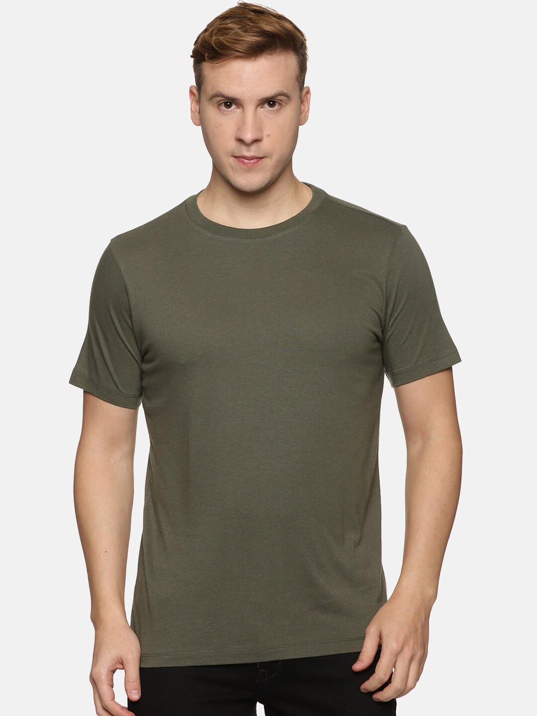 

Tailor & Circus Men Round Neck T-shirt, Olive