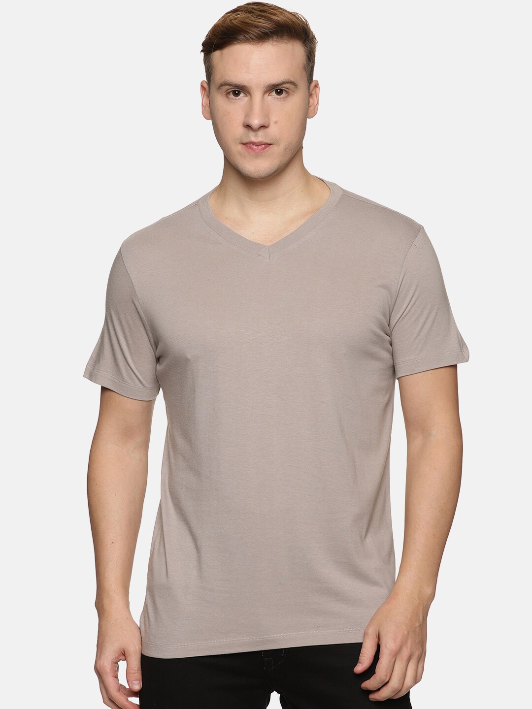 

Tailor & Circus Men V-Neck Short Sleeves T-shirt, Grey