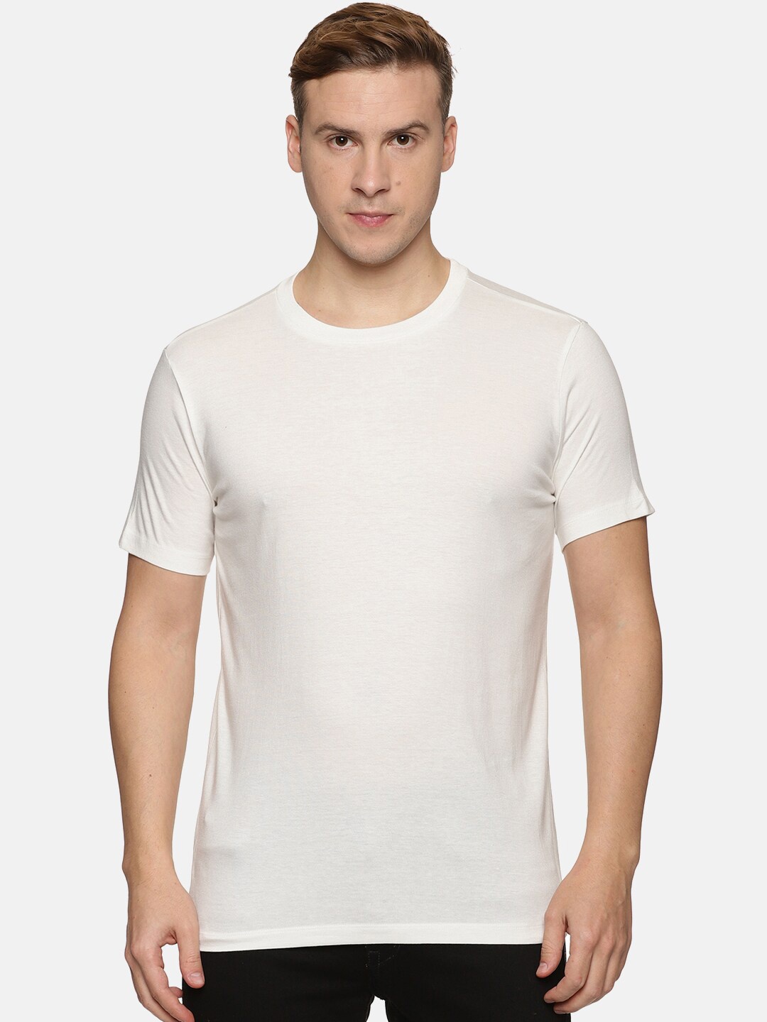 

Tailor & Circus Men Round Neck Cotton T-shirt, White