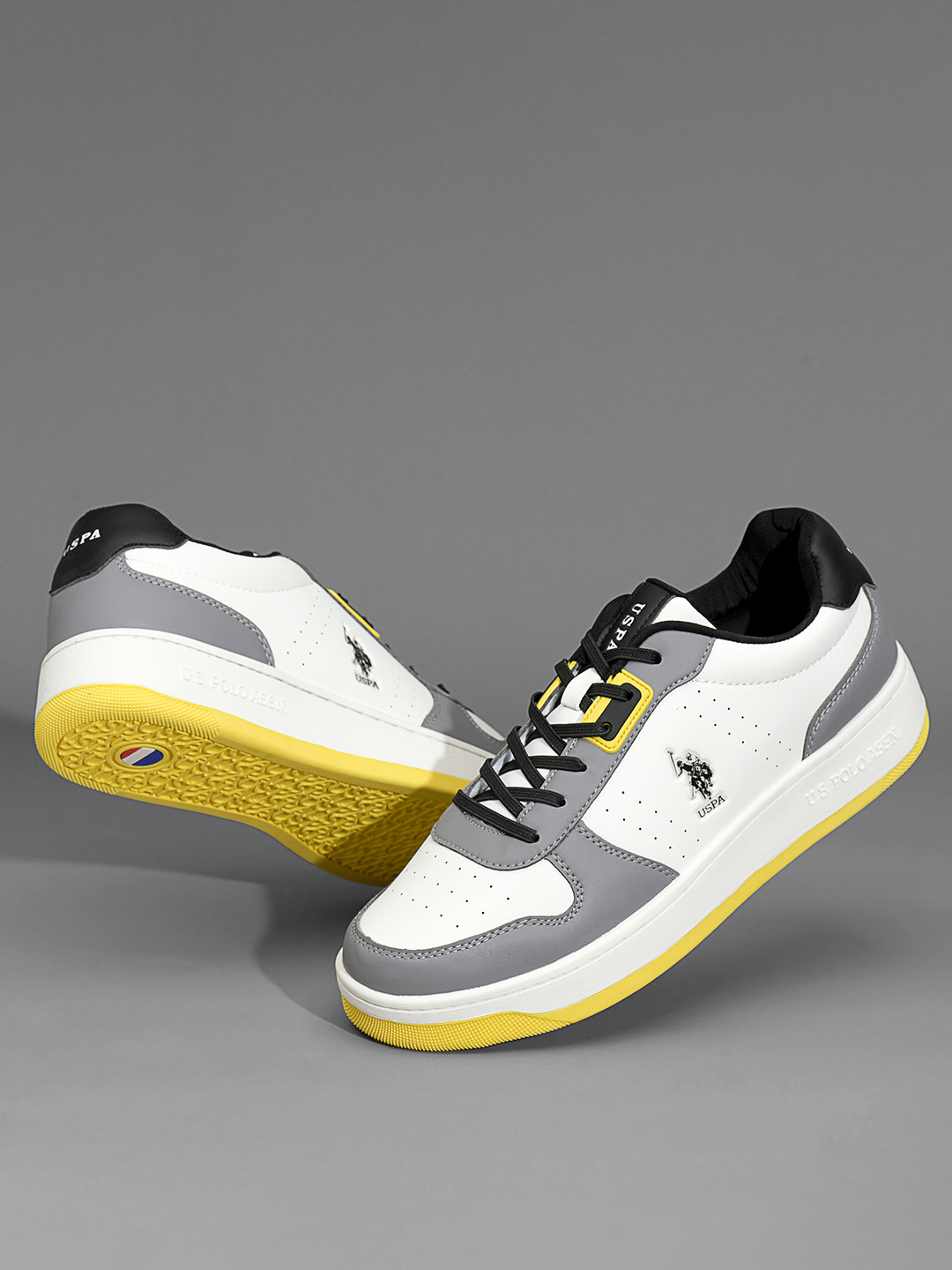 

U.S. Polo Assn. Men Perforations Comfort Insole Sneakers, Grey