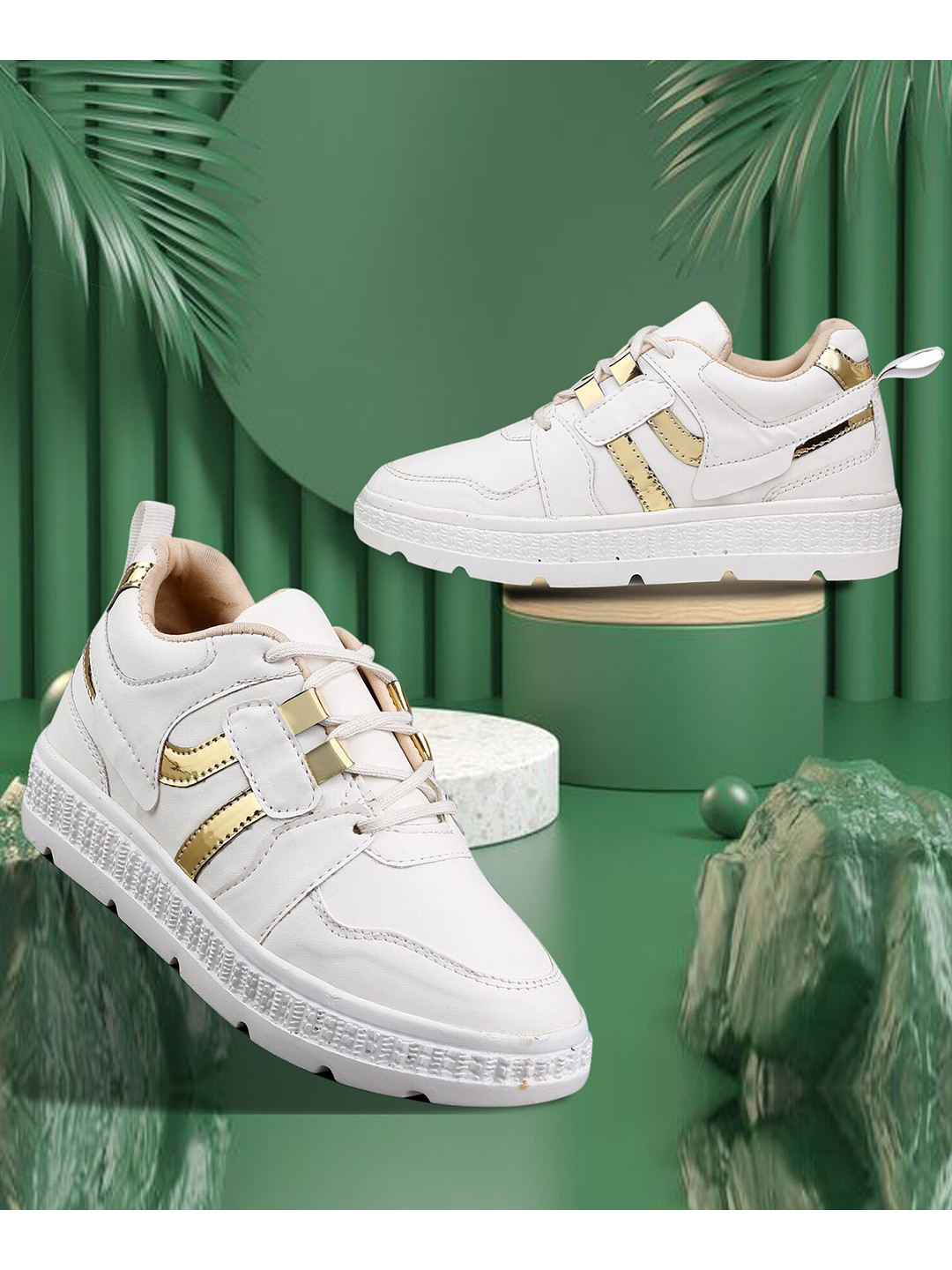 

mr.wonker Women 3D Chassis Colourblocked Deziner Sports Shoes, White