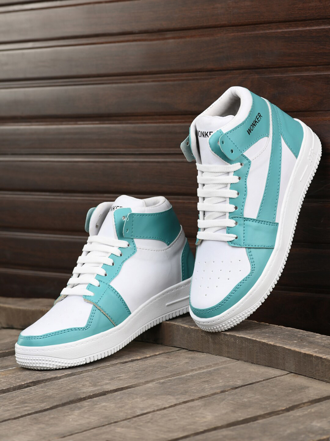 

mr.wonker Women 3D Chassis Colourblocked Deziner Sports Shoes, White