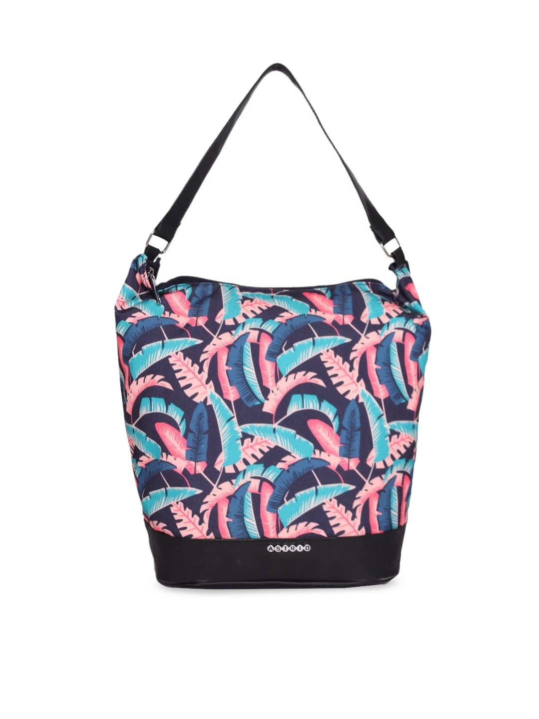 

ASTRID Floral Printed Oversized Shopper Tote Bag, Black