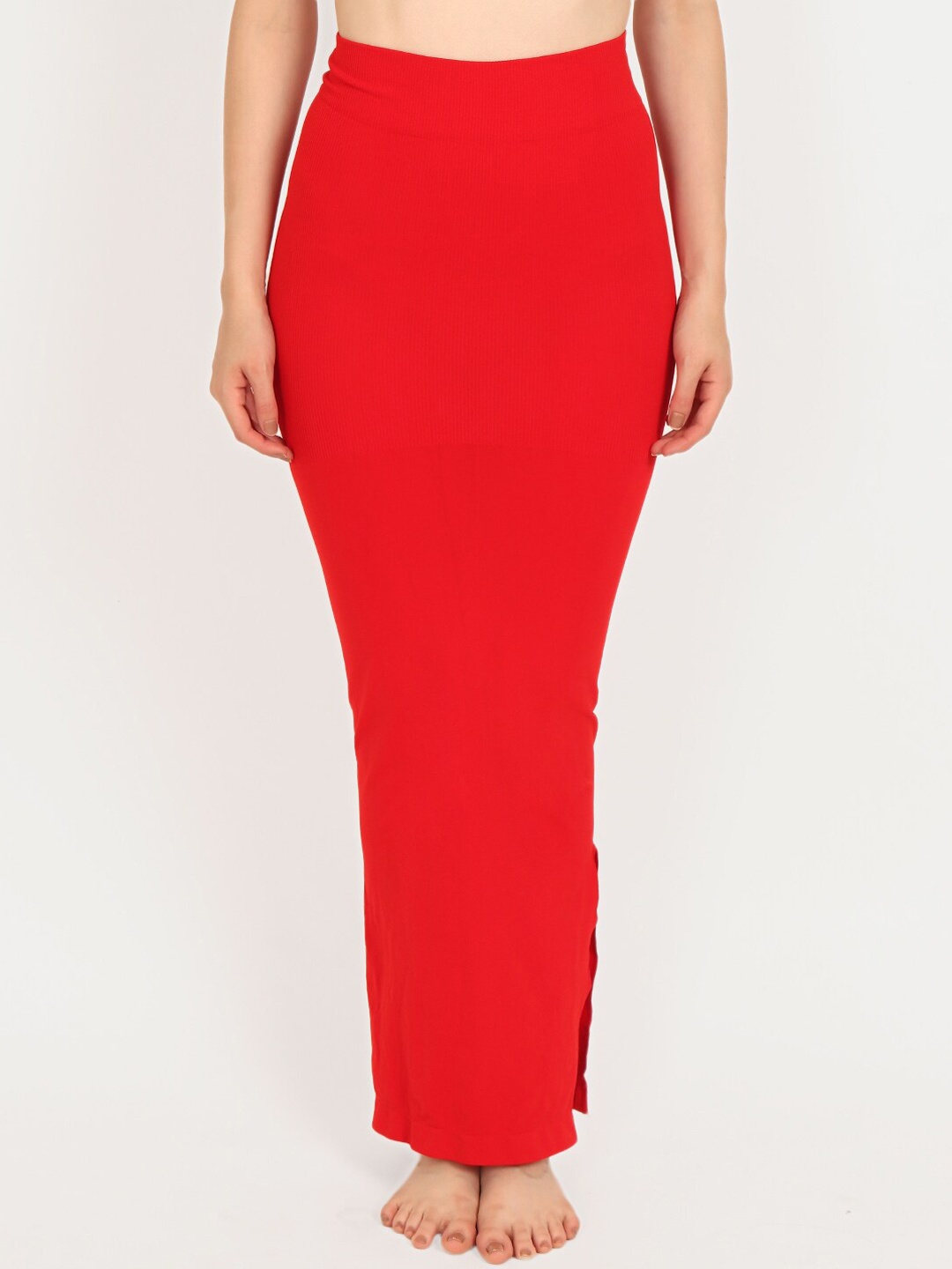 

Beau Design Knitted Saree Shapewear, Red