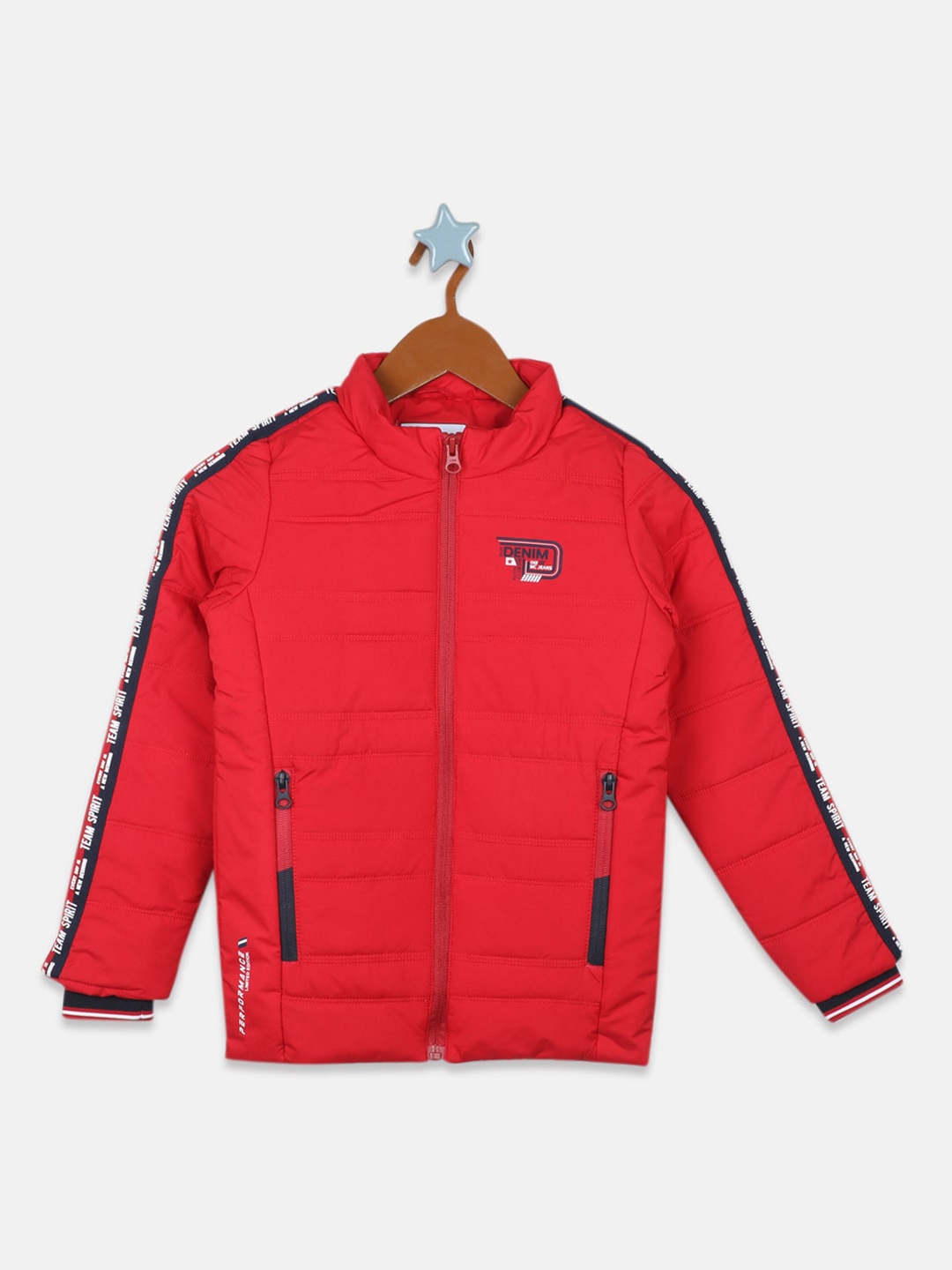 

Monte Carlo Boys Stand Collar Padded Jacket, Red